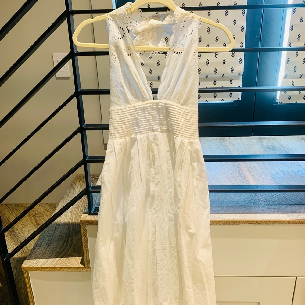 White eyelet halter dress by Catherine Malandrino , new with tags